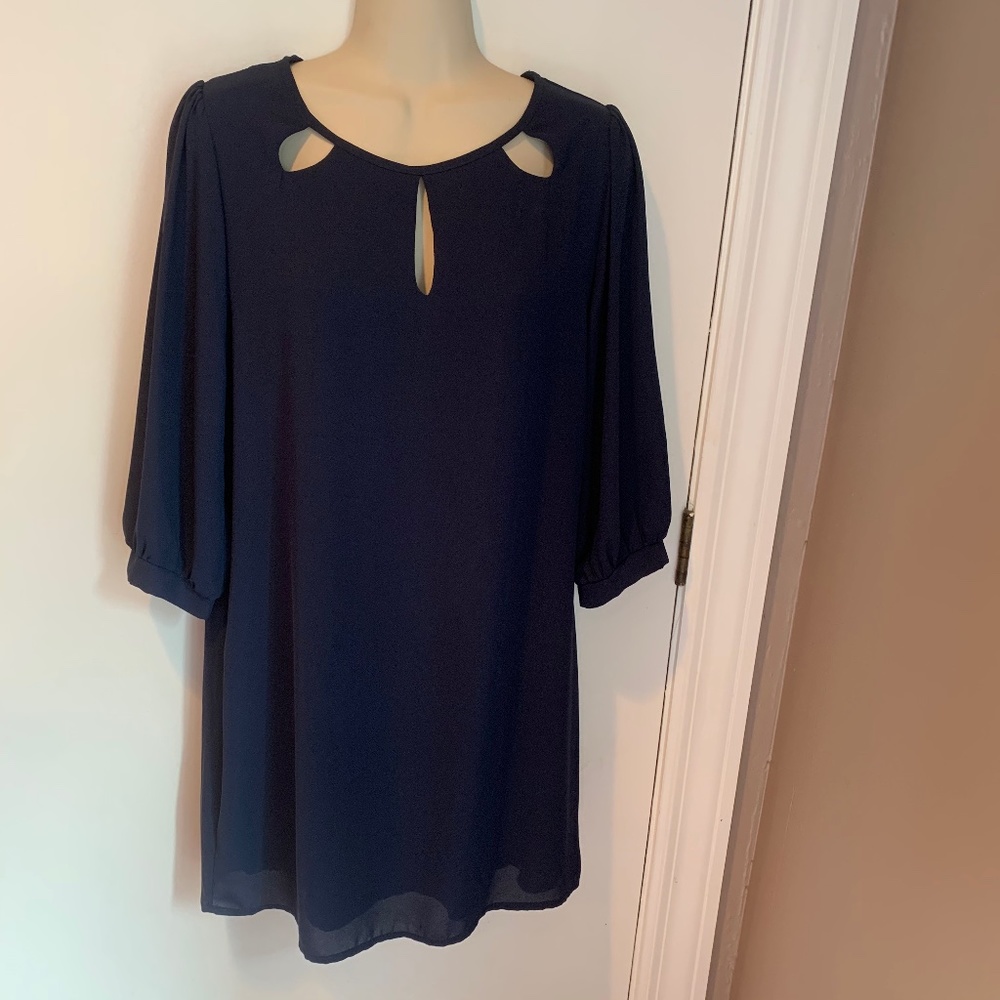 Everly chiffon shift dress